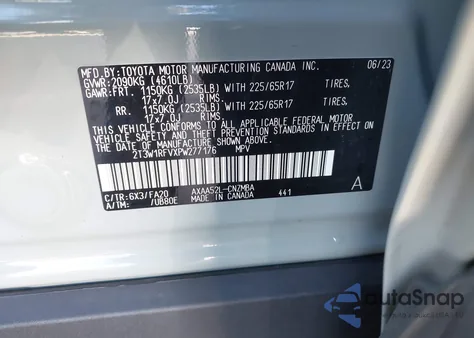 2023 Toyota Rav4 Xle from USA, damaged, VIN 2T3W1RFVXPW277176